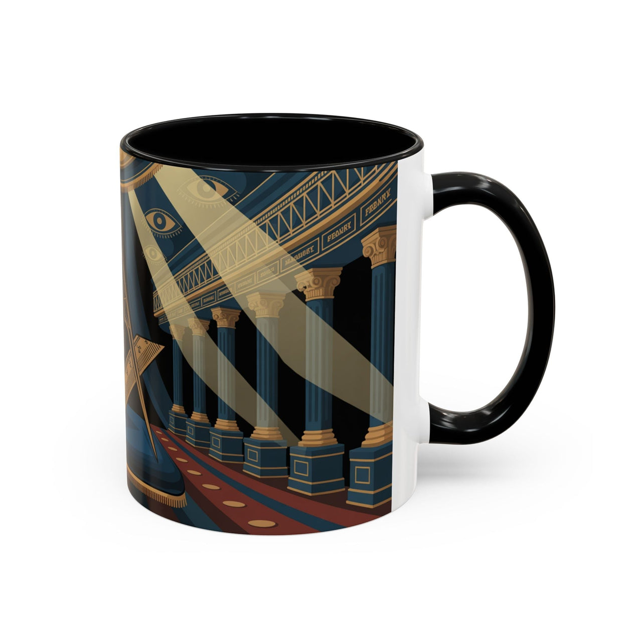 Premium Ready to Go Accent Coffee Mug | Unique Gift for Freemasons, Rituals, Collectibles, Home Decor, Coffee Lover's Item - Masonic Mugs
