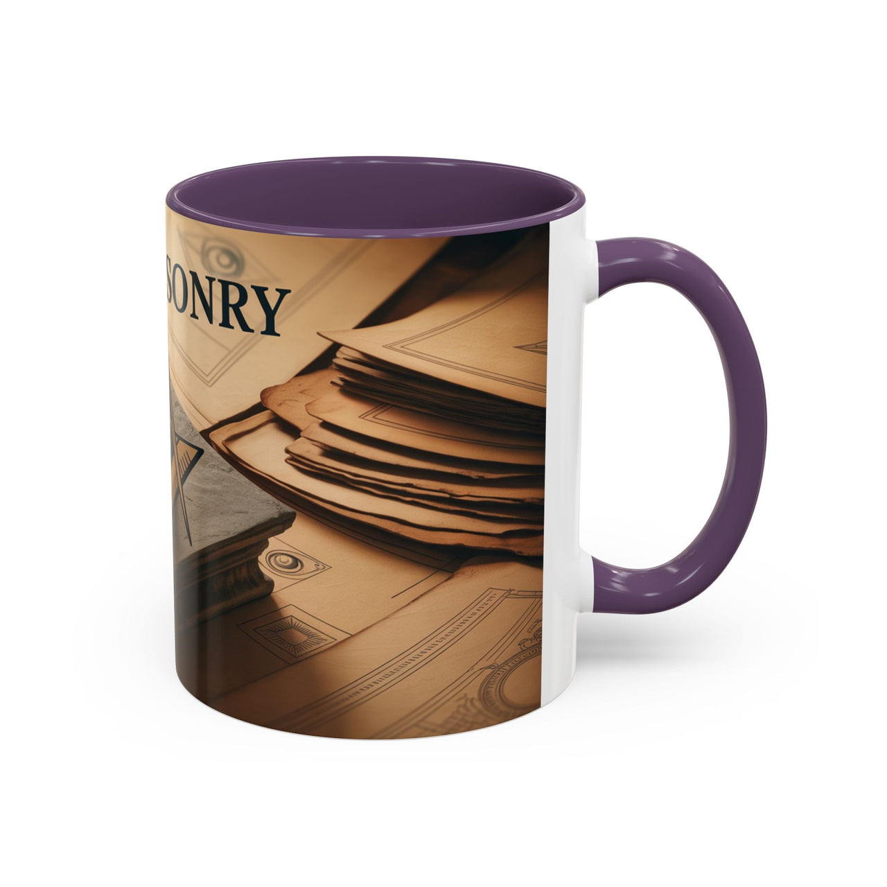 Premium Ready to Go Accent Coffee Mug | Unique Gift for Masons, Coffee Lovers, Home Decor, Spirituality, and Ceremonial Use - Masonic Mugs