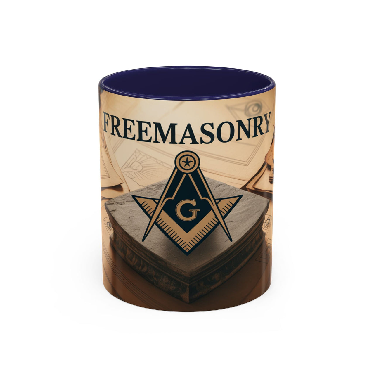 Premium Ready to Go Accent Coffee Mug | Unique Gift for Masons, Coffee Lovers, Home Decor, Spirituality, and Ceremonial Use - Masonic Mugs