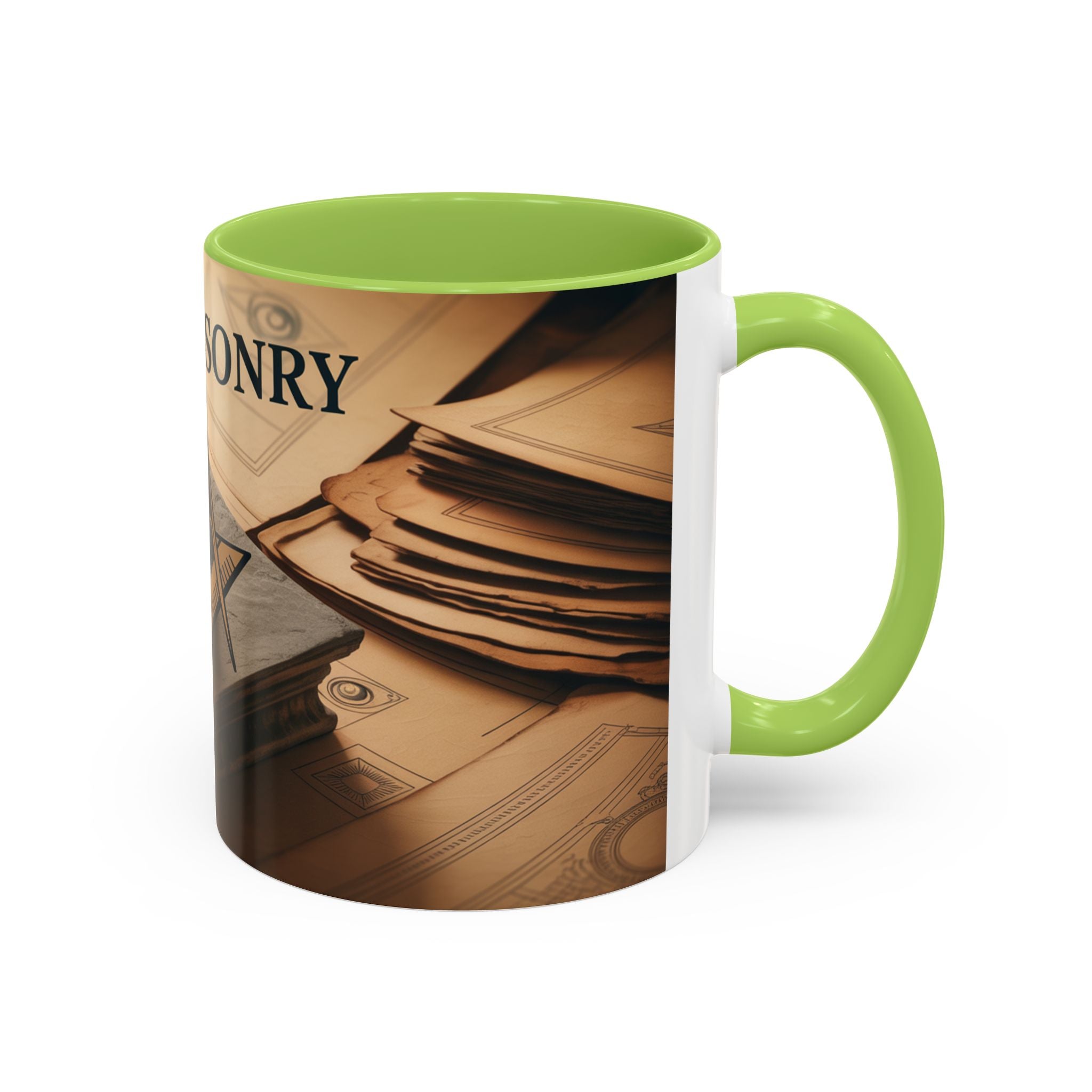 Premium Ready to Go Accent Coffee Mug | Unique Gift for Masons, Coffee Lovers, Home Decor, Spirituality, and Ceremonial Use - Masonic Mugs