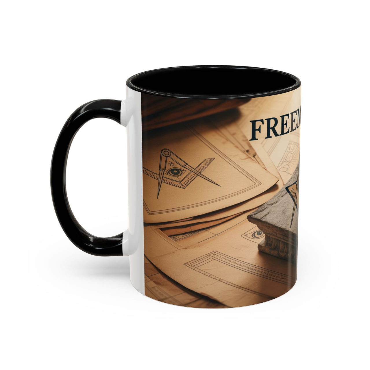 Premium Ready to Go Accent Coffee Mug | Unique Gift for Masons, Coffee Lovers, Home Decor, Spirituality, and Ceremonial Use - Masonic Mugs