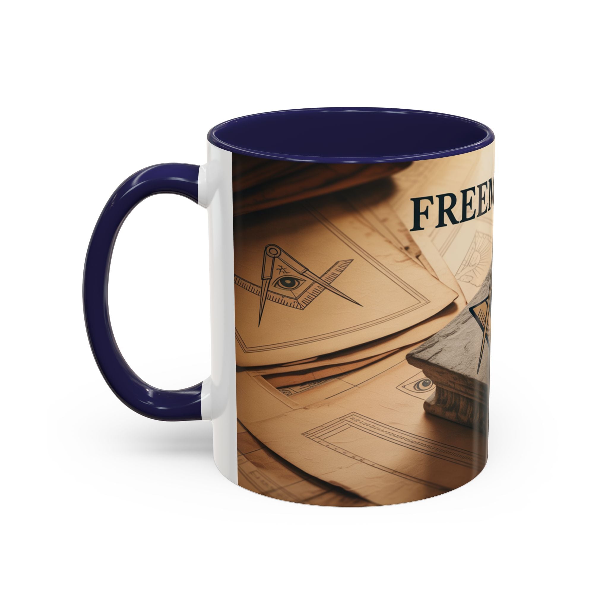 Premium Ready to Go Accent Coffee Mug | Unique Gift for Masons, Coffee Lovers, Home Decor, Spirituality, and Ceremonial Use - Masonic Mugs