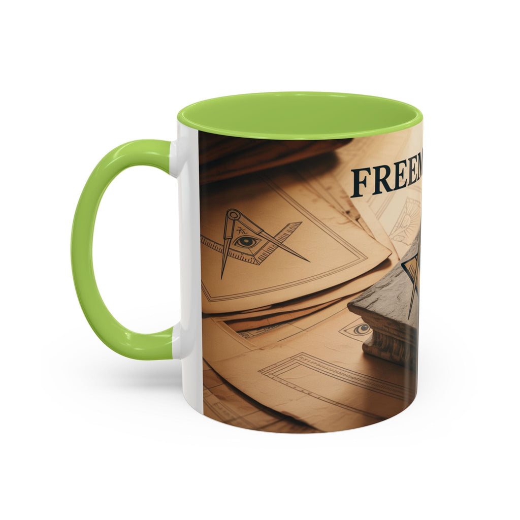 Premium Ready to Go Accent Coffee Mug | Unique Gift for Masons, Coffee Lovers, Home Decor, Spirituality, and Ceremonial Use - Masonic Mugs