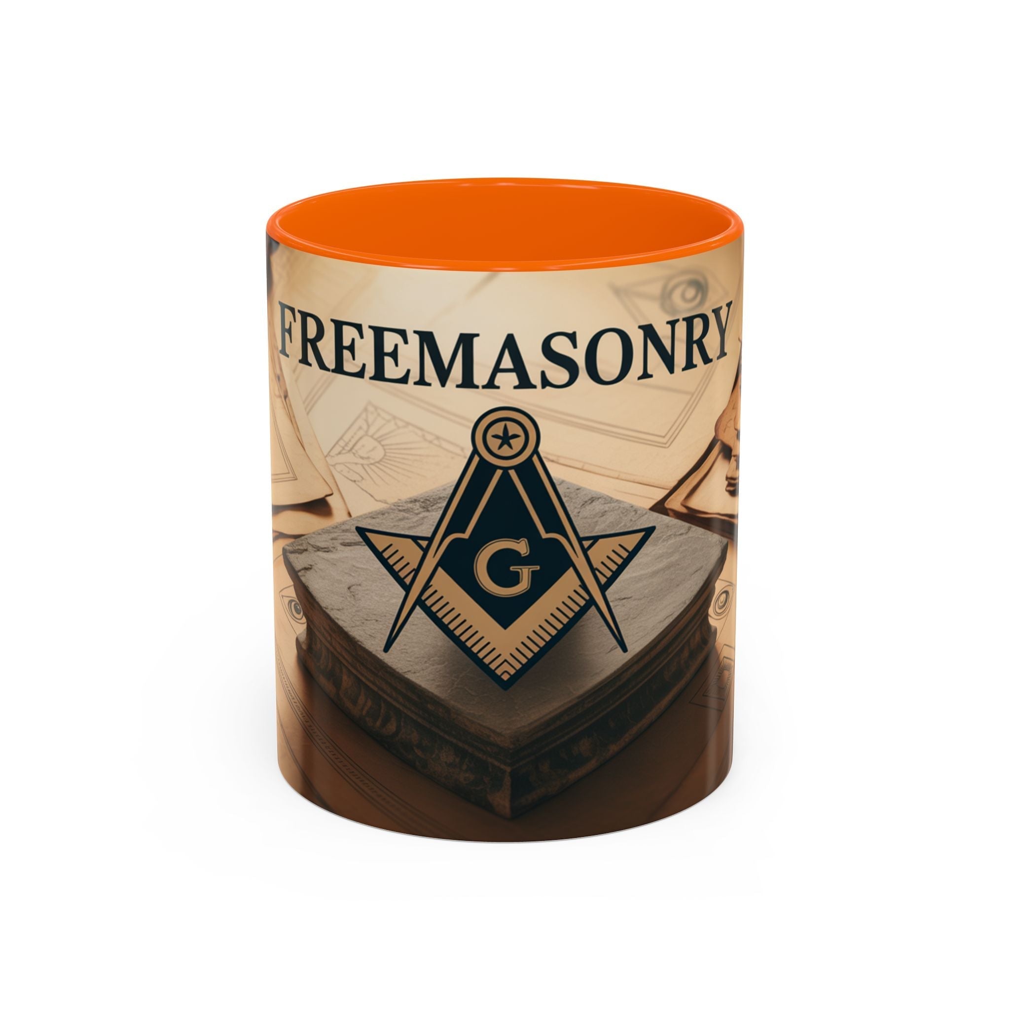 Premium Ready to Go Accent Coffee Mug | Unique Gift for Masons, Coffee Lovers, Home Decor, Spirituality, and Ceremonial Use - Masonic Mugs