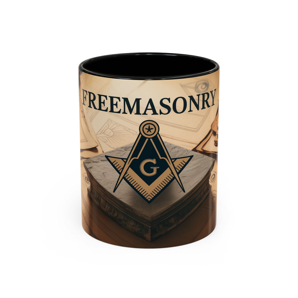 Premium Ready to Go Accent Coffee Mug | Unique Gift for Masons, Coffee Lovers, Home Decor, Spirituality, and Ceremonial Use - Masonic Mugs
