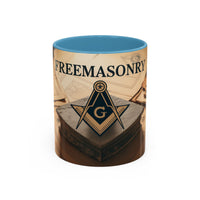 Premium Ready to Go Accent Coffee Mug | Unique Gift for Masons, Coffee Lovers, Home Decor, Spirituality, and Ceremonial Use - Masonic Mugs