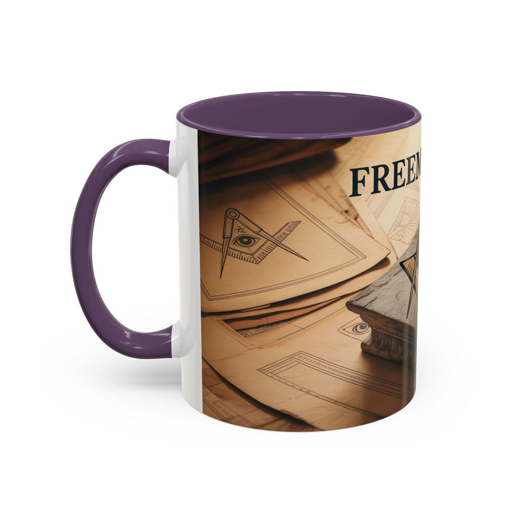 Premium Ready to Go Accent Coffee Mug | Unique Gift for Masons, Coffee Lovers, Home Decor, Spirituality, and Ceremonial Use - Masonic Mugs