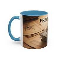 Premium Ready to Go Accent Coffee Mug | Unique Gift for Masons, Coffee Lovers, Home Decor, Spirituality, and Ceremonial Use - Masonic Mugs