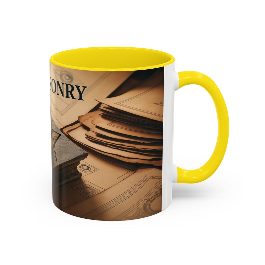 Premium Ready to Go Accent Coffee Mug | Unique Gift for Masons, Coffee Lovers, Home Decor, Spirituality, and Ceremonial Use - Masonic Mugs