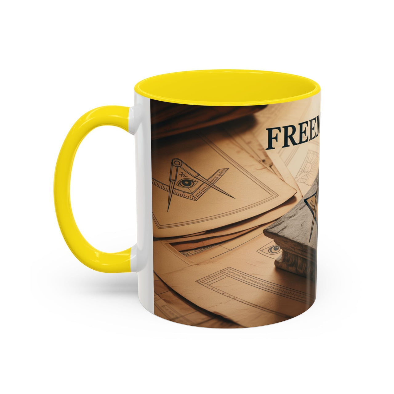 Premium Ready to Go Accent Coffee Mug | Unique Gift for Masons, Coffee Lovers, Home Decor, Spirituality, and Ceremonial Use - Masonic Mugs