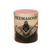 Premium Ready to Go Accent Coffee Mug | Unique Gift for Masons, Coffee Lovers, Home Decor, Spirituality, and Ceremonial Use - Masonic Mugs