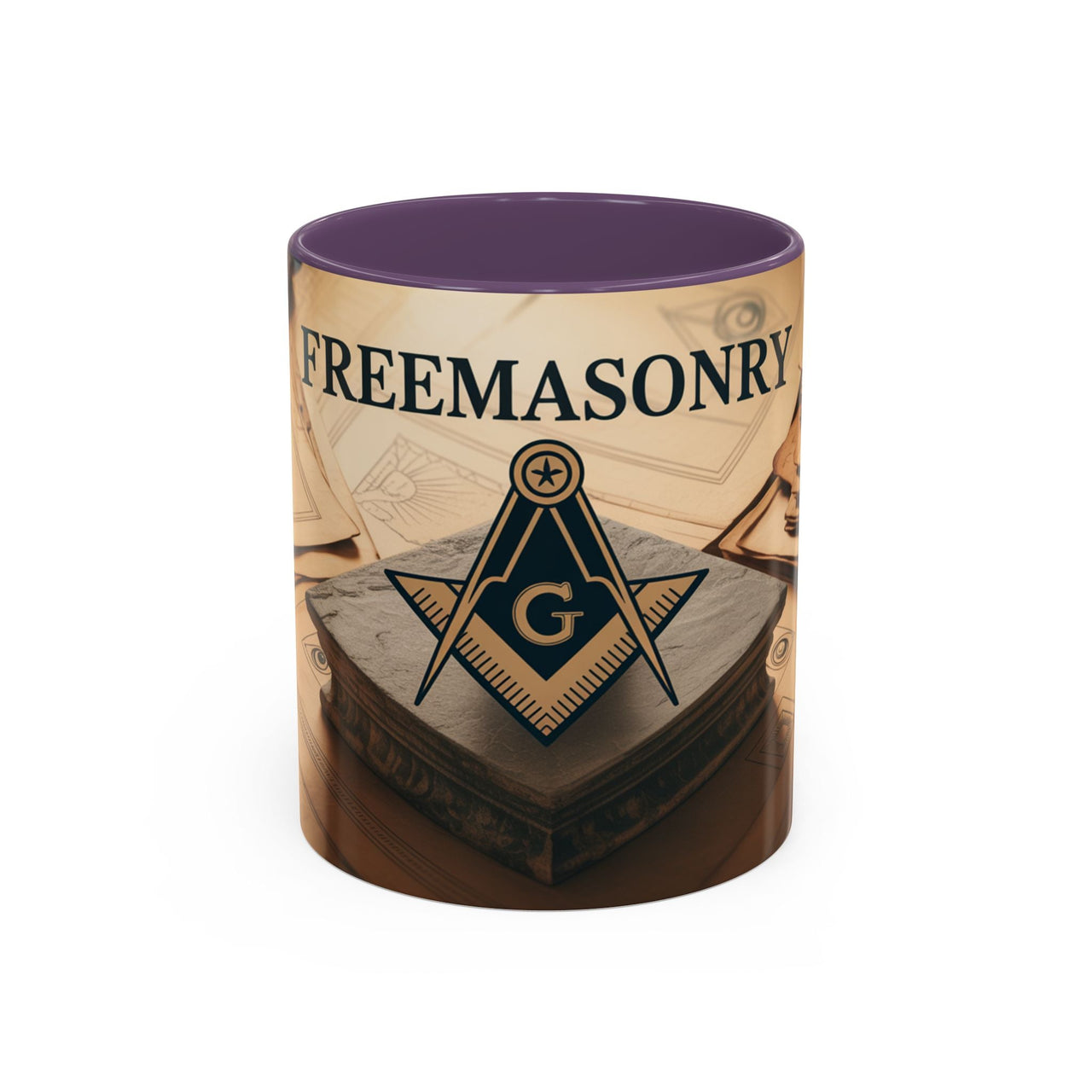 Premium Ready to Go Accent Coffee Mug | Unique Gift for Masons, Coffee Lovers, Home Decor, Spirituality, and Ceremonial Use - Masonic Mugs