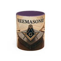 Premium Ready to Go Accent Coffee Mug | Unique Gift for Masons, Coffee Lovers, Home Decor, Spirituality, and Ceremonial Use - Masonic Mugs