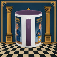 Premium Ready to Go Freemason Design | Accent Coloured 11oz Mug | Charity Collector | Charity Steward - Masonic Mugs