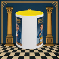 Premium Ready to Go Freemason Design | Accent Coloured 11oz Mug | Charity Collector | Charity Steward - Masonic Mugs