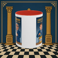 Premium Ready to Go Freemason Design | Accent Coloured 11oz Mug | Charity Collector | Charity Steward - Masonic Mugs