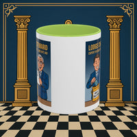 Premium Ready to Go Freemason Design | Accent Coloured 11oz Mug | Charity Collector | Charity Steward - Masonic Mugs