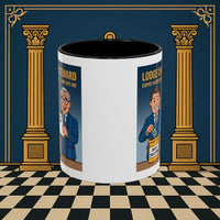 Premium Ready to Go Freemason Design | Accent Coloured 11oz Mug | Charity Collector | Charity Steward - Masonic Mugs