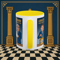 Premium Ready to Go Freemason Design | Accent Coloured 11oz Mug | Charity Collector | Charity Steward - Masonic Mugs