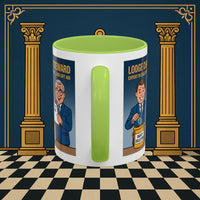Premium Ready to Go Freemason Design | Accent Coloured 11oz Mug | Charity Collector | Charity Steward - Masonic Mugs