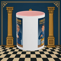 Premium Ready to Go Freemason Design | Accent Coloured 11oz Mug | Charity Collector | Charity Steward - Masonic Mugs