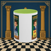Premium Ready to Go Freemason Design | Accent Coloured 11oz Mug | Helping Hands of the Lodge | Charity Steward - Masonic Mugs