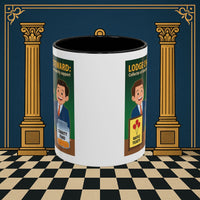 Premium Ready to Go Freemason Design | Accent Coloured 11oz Mug | Helping Hands of the Lodge | Charity Steward - Masonic Mugs