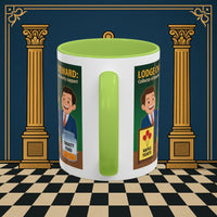 Premium Ready to Go Freemason Design | Accent Coloured 11oz Mug | Helping Hands of the Lodge | Charity Steward - Masonic Mugs