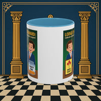 Premium Ready to Go Freemason Design | Accent Coloured 11oz Mug | Helping Hands of the Lodge | Charity Steward - Masonic Mugs
