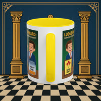 Premium Ready to Go Freemason Design | Accent Coloured 11oz Mug | Helping Hands of the Lodge | Charity Steward - Masonic Mugs