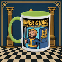 Premium Ready to Go Freemason Design | Accent Coloured 11oz Mug | Inner Guard's Moment | Inner Guard - Masonic Mugs