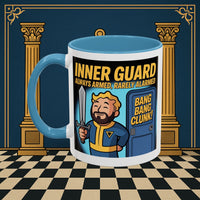 Premium Ready to Go Freemason Design | Accent Coloured 11oz Mug | Inner Guard's Moment | Inner Guard - Masonic Mugs