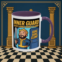 Premium Ready to Go Freemason Design | Accent Coloured 11oz Mug | Inner Guard's Moment | Inner Guard - Masonic Mugs