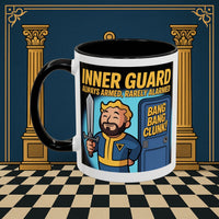 Premium Ready to Go Freemason Design | Accent Coloured 11oz Mug | Inner Guard's Moment | Inner Guard - Masonic Mugs