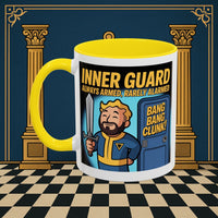 Premium Ready to Go Freemason Design | Accent Coloured 11oz Mug | Inner Guard's Moment | Inner Guard - Masonic Mugs