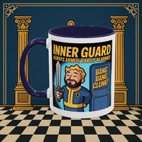 Premium Ready to Go Freemason Design | Accent Coloured 11oz Mug | Inner Guard's Moment | Inner Guard - Masonic Mugs