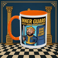 Premium Ready to Go Freemason Design | Accent Coloured 11oz Mug | Inner Guard's Moment | Inner Guard - Masonic Mugs