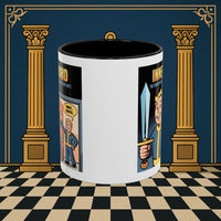 Premium Ready to Go Freemason Design | Accent Coloured 11oz Mug | Inner Guard's Warning | Inner Guard - Masonic Mugs