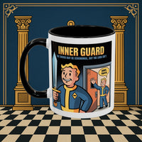 Premium Ready to Go Freemason Design | Accent Coloured 11oz Mug | Inner Guard's Warning | Inner Guard - Masonic Mugs
