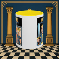 Premium Ready to Go Freemason Design | Accent Coloured 11oz Mug | Inner Guard's Warning | Inner Guard - Masonic Mugs