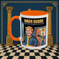 Premium Ready to Go Freemason Design | Accent Coloured 11oz Mug | Inner Guard's Warning | Inner Guard - Masonic Mugs