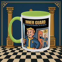 Premium Ready to Go Freemason Design | Accent Coloured 11oz Mug | Inner Guard's Warning | Inner Guard - Masonic Mugs