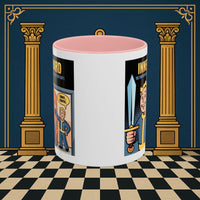 Premium Ready to Go Freemason Design | Accent Coloured 11oz Mug | Inner Guard's Warning | Inner Guard - Masonic Mugs