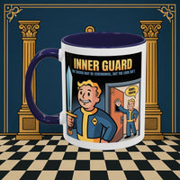 Premium Ready to Go Freemason Design | Accent Coloured 11oz Mug | Inner Guard's Warning | Inner Guard - Masonic Mugs