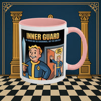 Premium Ready to Go Freemason Design | Accent Coloured 11oz Mug | Inner Guard's Warning | Inner Guard - Masonic Mugs