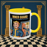 Premium Ready to Go Freemason Design | Accent Coloured 11oz Mug | Inner Guard's Warning | Inner Guard - Masonic Mugs