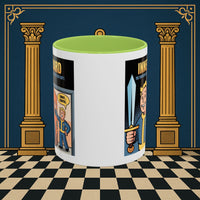 Premium Ready to Go Freemason Design | Accent Coloured 11oz Mug | Inner Guard's Warning | Inner Guard - Masonic Mugs