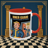 Premium Ready to Go Freemason Design | Accent Coloured 11oz Mug | Inner Guard's Warning | Inner Guard - Masonic Mugs