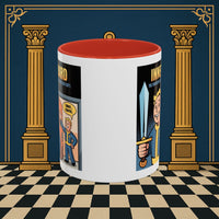 Premium Ready to Go Freemason Design | Accent Coloured 11oz Mug | Inner Guard's Warning | Inner Guard - Masonic Mugs