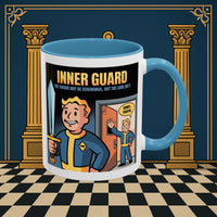 Premium Ready to Go Freemason Design | Accent Coloured 11oz Mug | Inner Guard's Warning | Inner Guard - Masonic Mugs